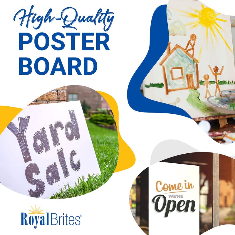 Royal Brites White Poster Board, Classic Presentation Board, 11 x 14 Inches (60 Pack) - Image 3